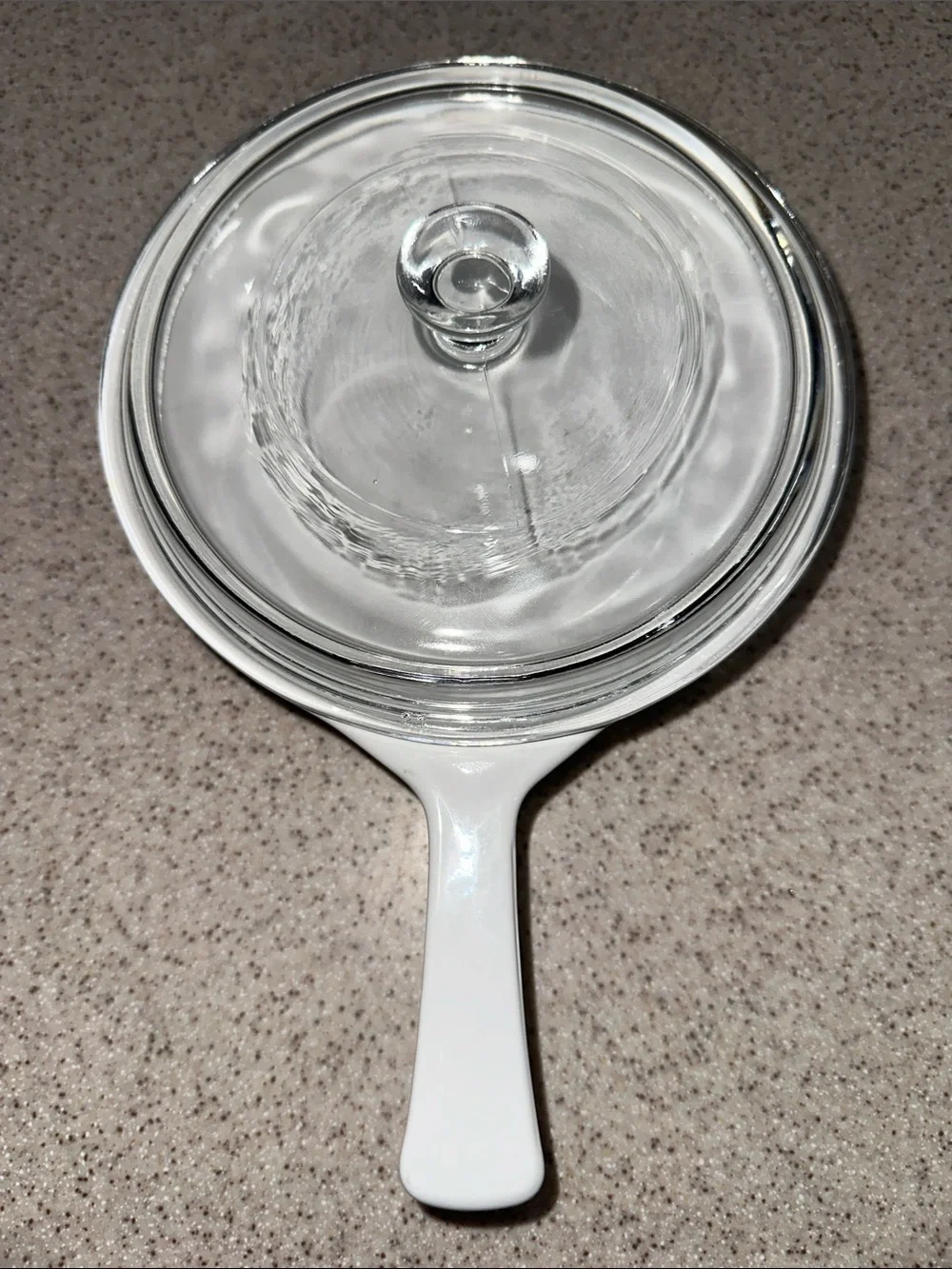 Vintage CorningWare Blue Cornflower skillet (model P-83-B) with glass Lid